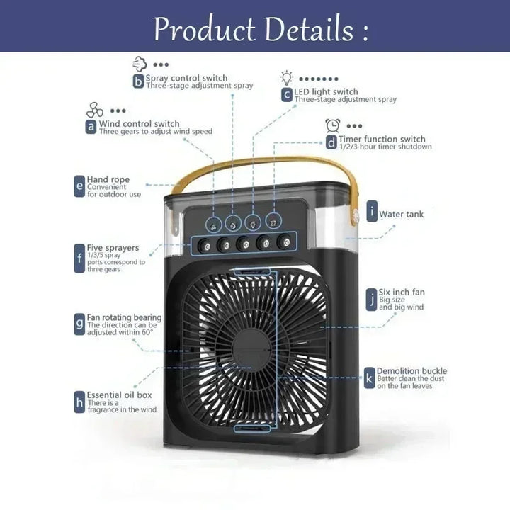 New 3 in 1 fan home mini air conditioner