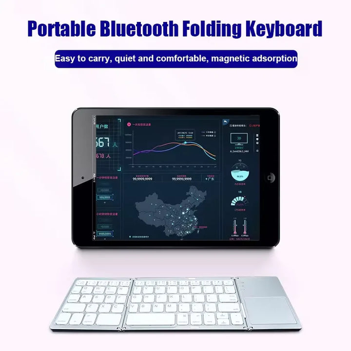 Foldable Bluetooth Keyboard with Touchpad