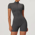 Short sleeve jumpsuit with zipper, sportswear,