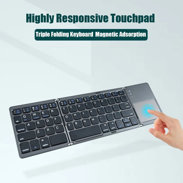 Foldable Bluetooth Keyboard with Touchpad